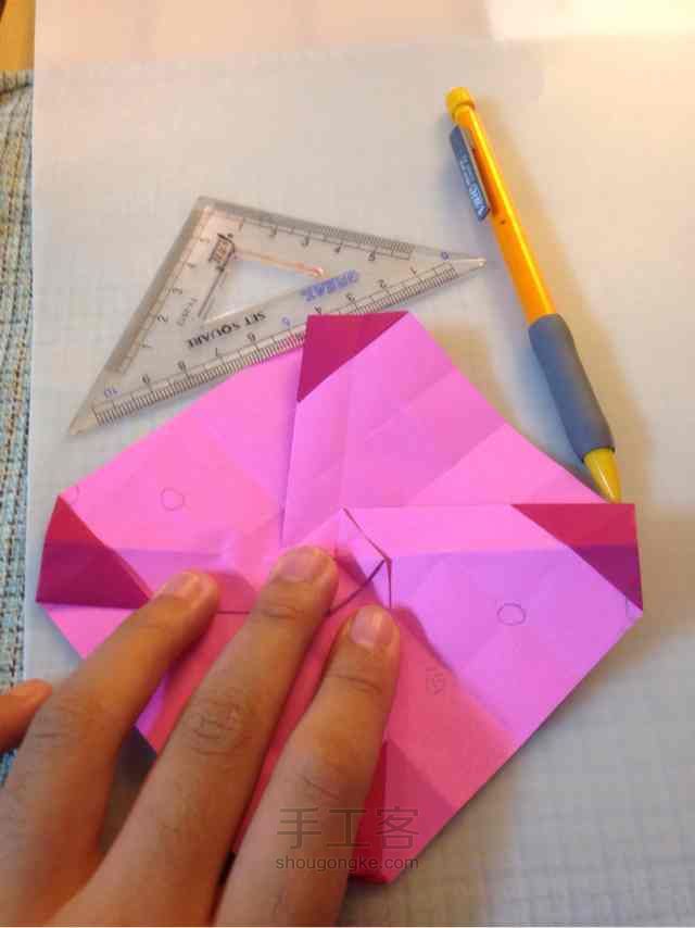 川崎玫瑰 折纸教程 第46步