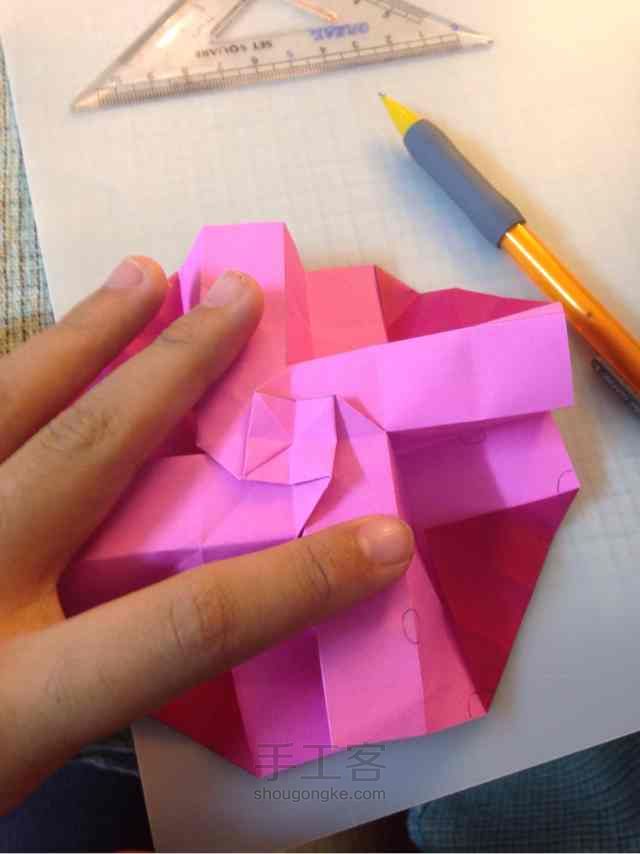 川崎玫瑰 折纸教程 第50步