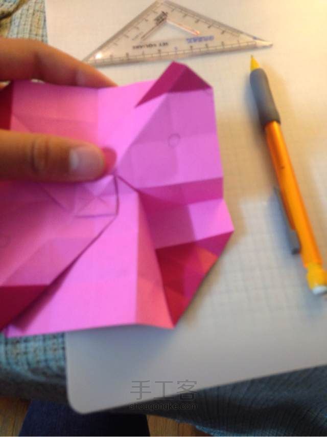 川崎玫瑰 折纸教程 第49步