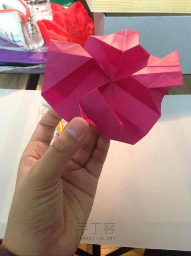川崎玫瑰 折纸教程 第55步