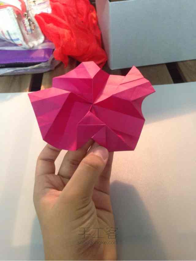 川崎玫瑰 折纸教程 第56步