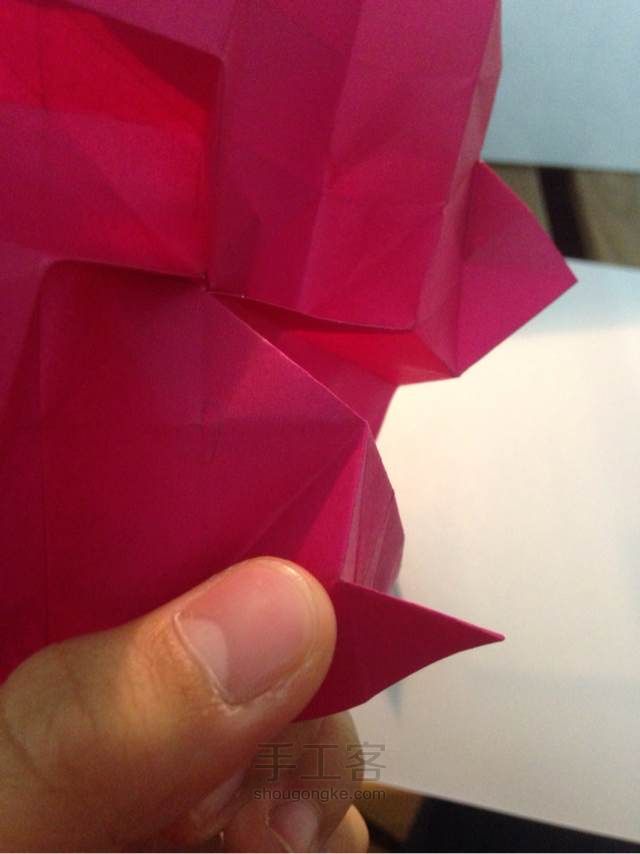 川崎玫瑰 折纸教程 第57步