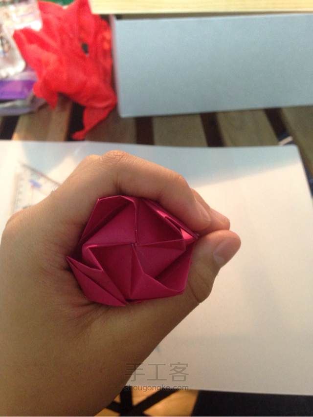 川崎玫瑰 折纸教程 第60步