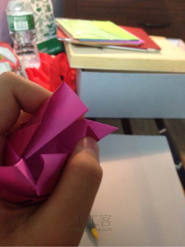 川崎玫瑰 折纸教程 第62步