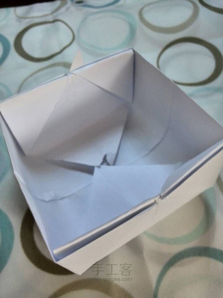 简易叠个盒子 纸艺教程 第21步