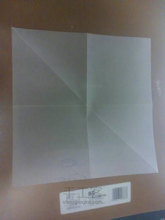 折纸——纸折雪花 第2步