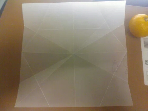 折纸——纸折雪花 第8步