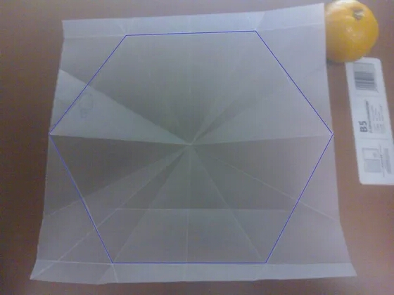 折纸——纸折雪花 第11步