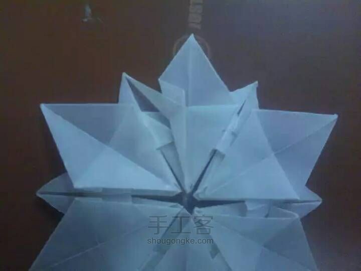 折纸——纸折雪花 第22步