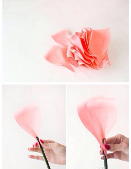 手工制作巨型纸玫瑰教程 第4步