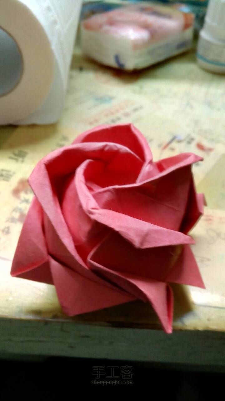 玫瑰花🌹折纸教程 第38步