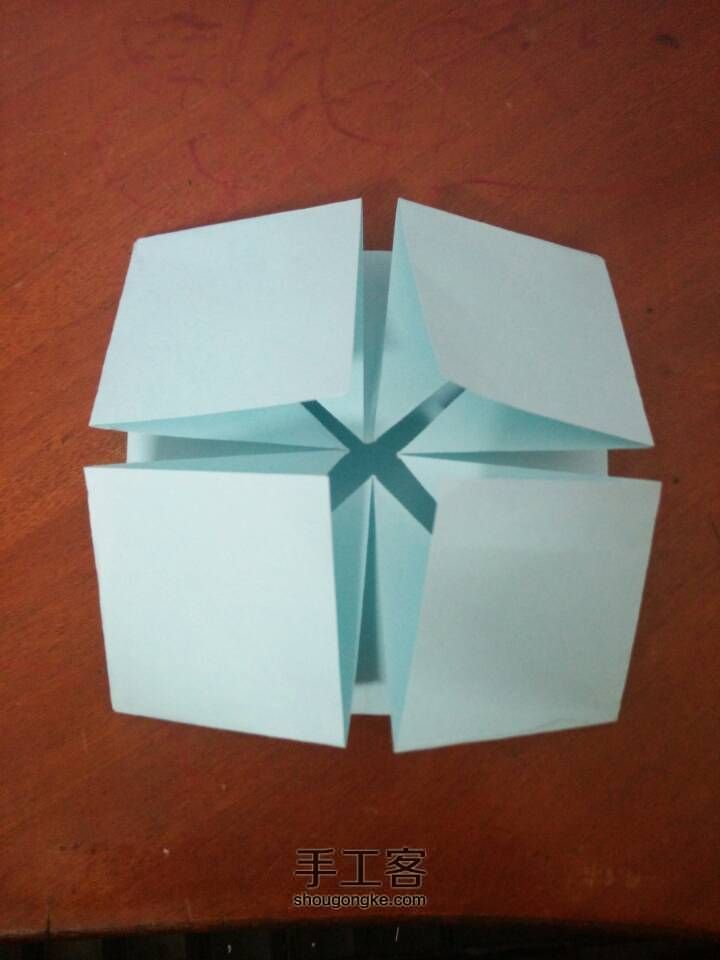 （亲子手工）折纸玩具 旋转陀螺 教程 第18步