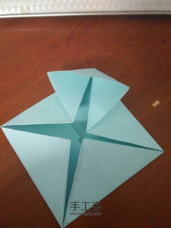 （亲子手工）折纸玩具 旋转陀螺 教程 第17步