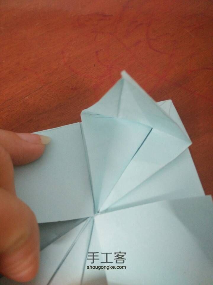 （亲子手工）折纸玩具 旋转陀螺 教程 第24步