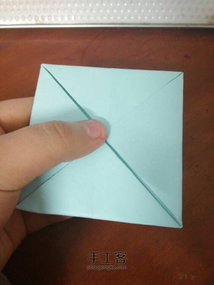 （亲子手工）折纸玩具 旋转陀螺 教程 第4步