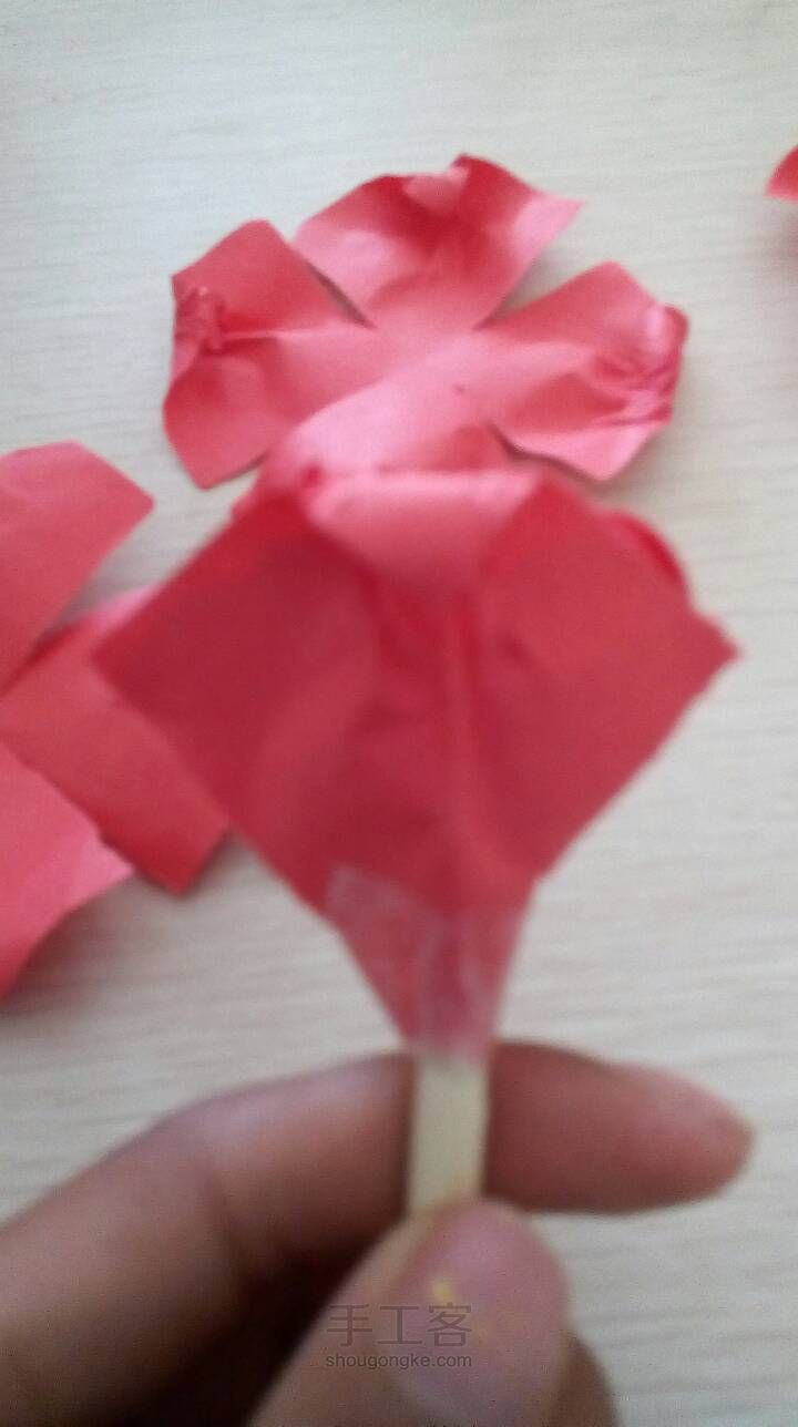 《原创》一张彩纸一朵玫瑰花教程。 第14步