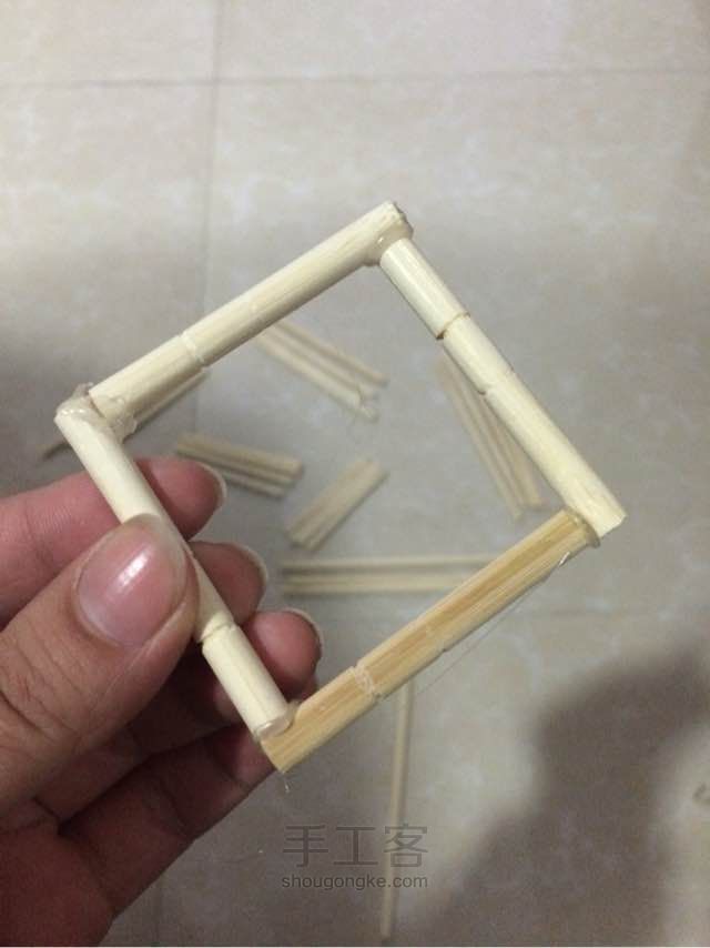 一次性竹筷变果篮 第6步