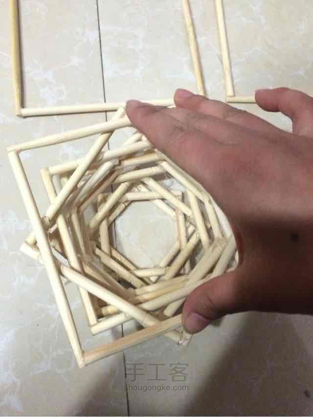 一次性竹筷变果篮 第8步