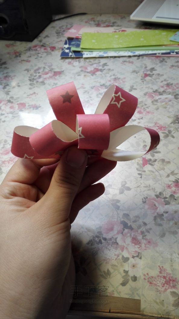 纸制包装花——莫莫原创教程 第13步