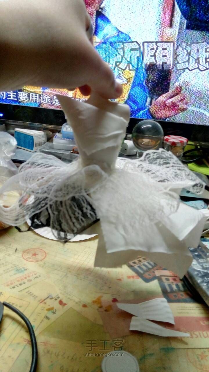 DIY 纸婚纱教程 第6步