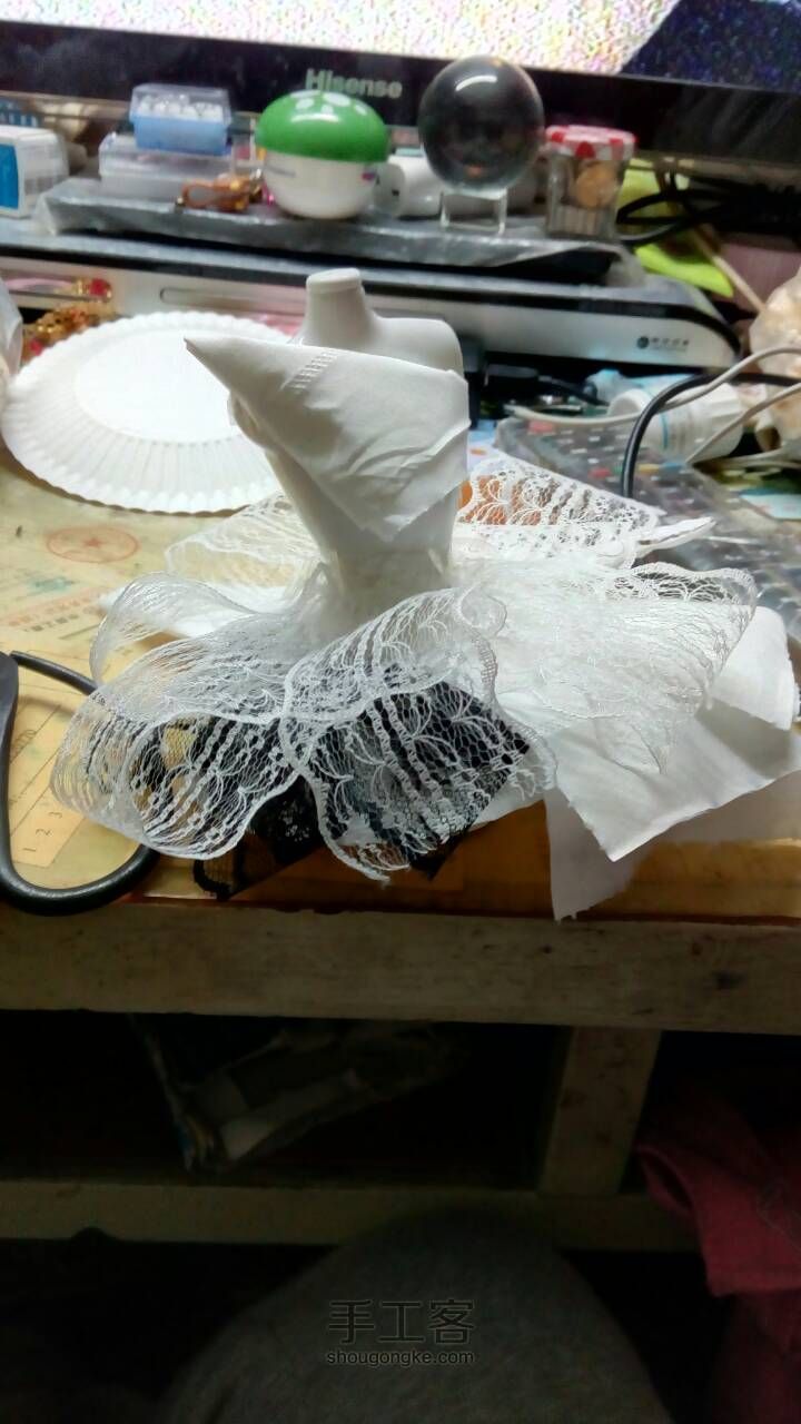 DIY 纸婚纱教程 第4步