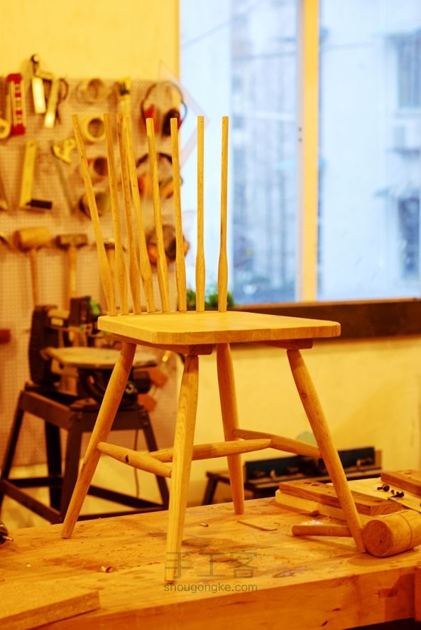 易乐木艺 一把有温度的木工椅 第31步