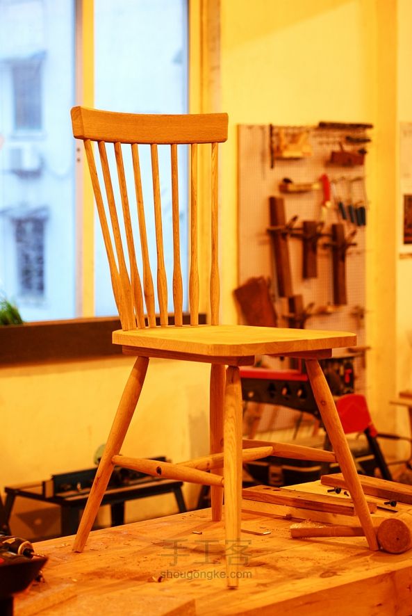 易乐木艺 一把有温度的木工椅 第32步
