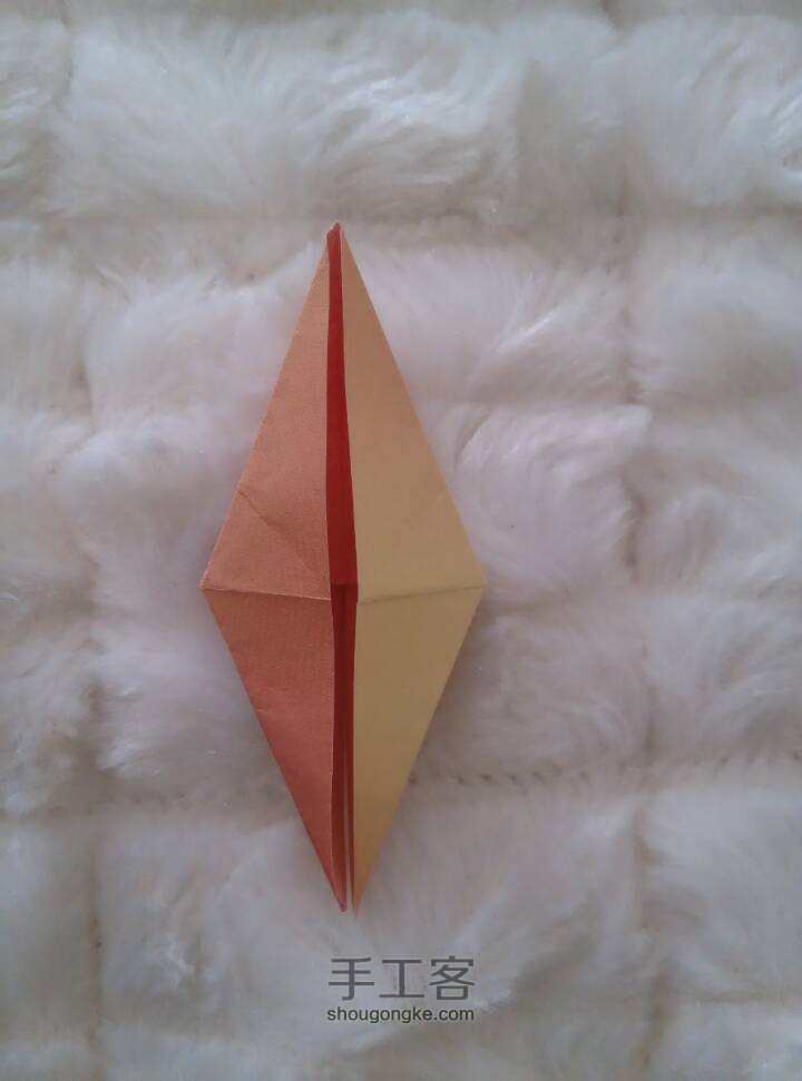 简单的百合花 折纸教程 第9步
