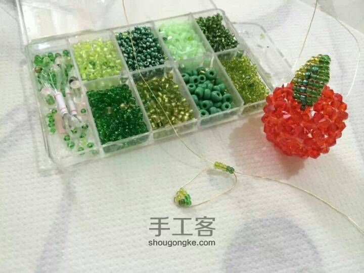 串珠小苹果车挂制作教程--平平安安！ 第5步