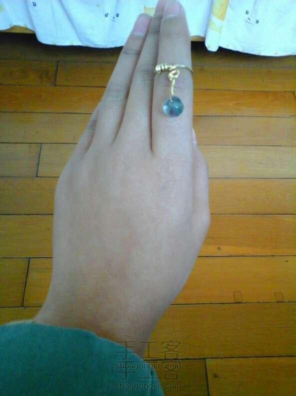 【老六の手作】绕线戒指简单的挂件碧玺戒指·戴着最舒服的版本。