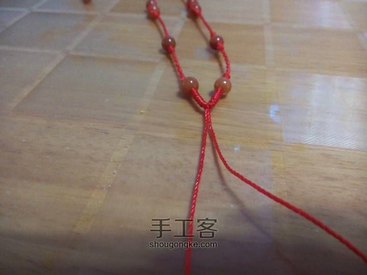 吉祥玛瑙红绳制作教程 第9步