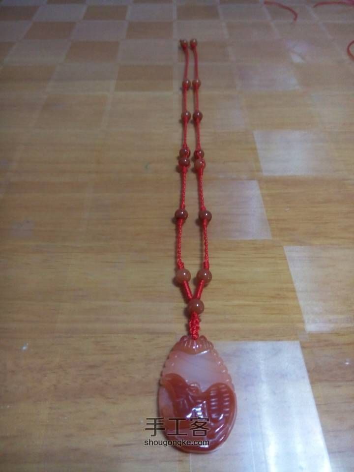 吉祥玛瑙红绳制作教程 第15步