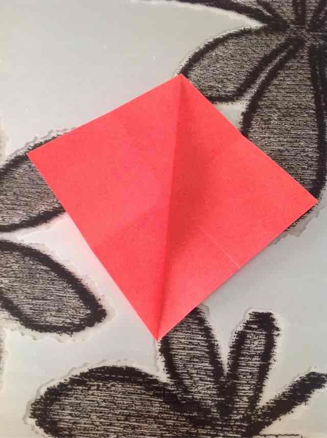 纸爱心 折纸教程 第6步