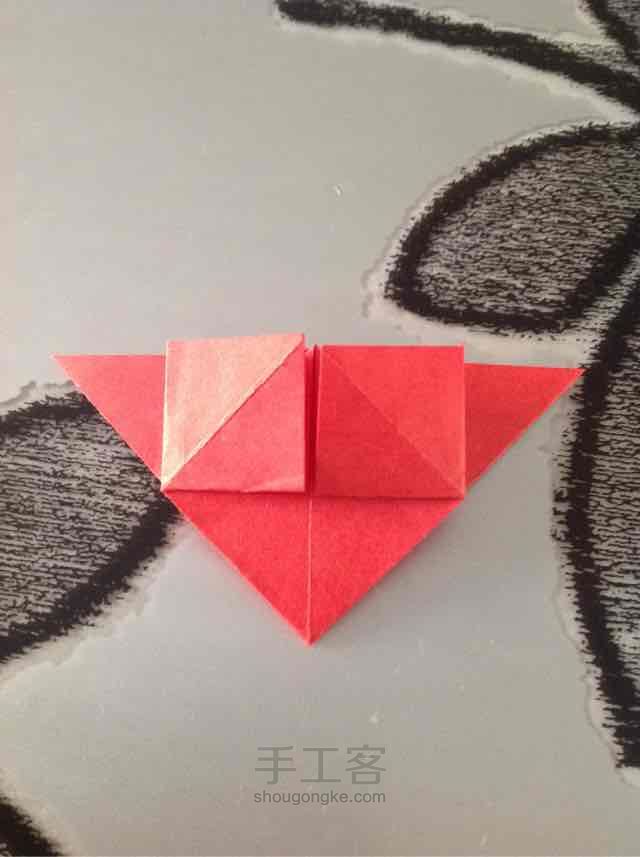 纸爱心 折纸教程 第13步