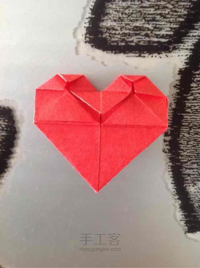 纸爱心 折纸教程 第19步