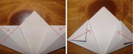 教你用纸折出独特的花朵 第3步
