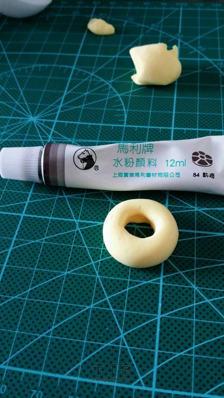 巧克力甜甜圈 轻粘土教程 第3步