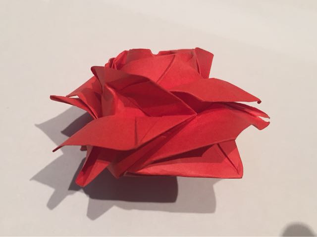 佐藤玫瑰折纸2制作教程 第50步
