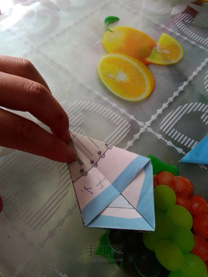 能撑能缩的纸伞 折纸教程 第7步
