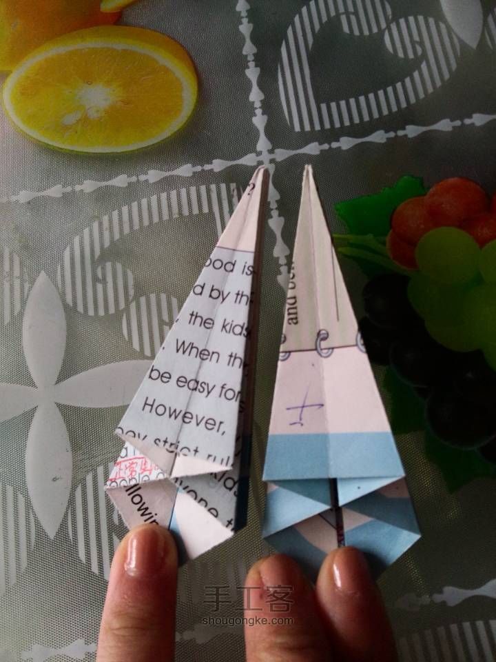 能撑能缩的纸伞 折纸教程 第11步