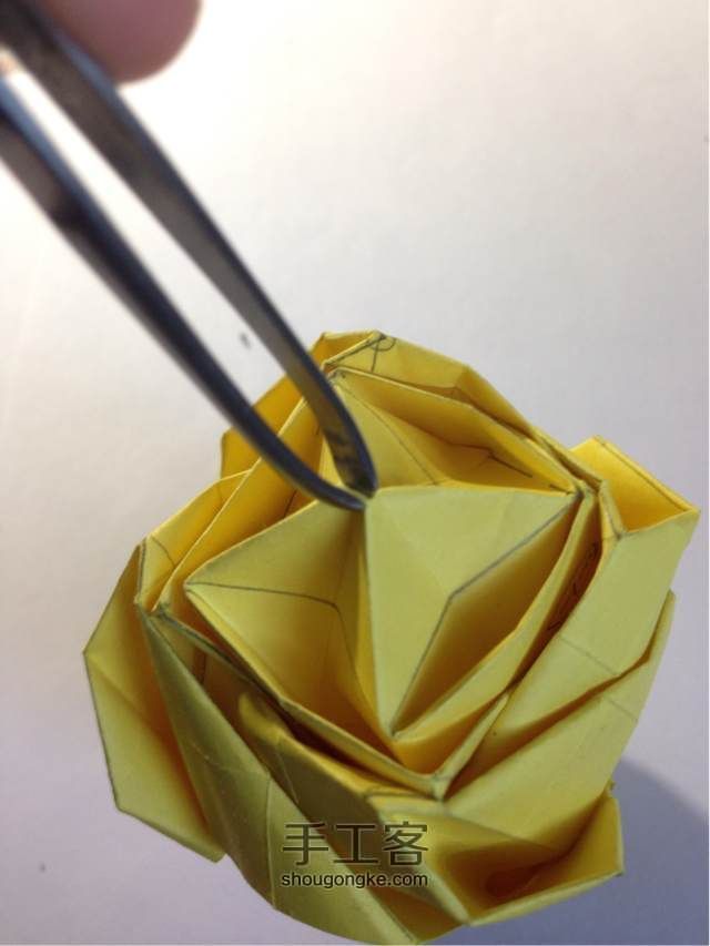 折纸贝利尔玫瑰🌹so easy！ 第21步