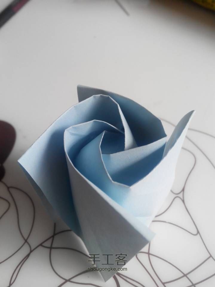 漂亮的玫瑰哦 折纸教程 第17步