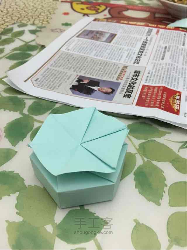 六角螺旋纸盒 纸艺教程 第25步