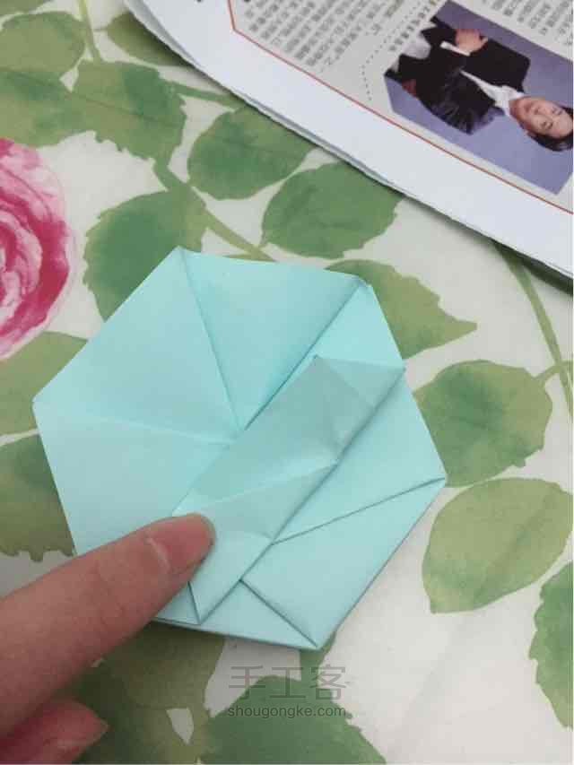 六角螺旋纸盒 纸艺教程 第26步