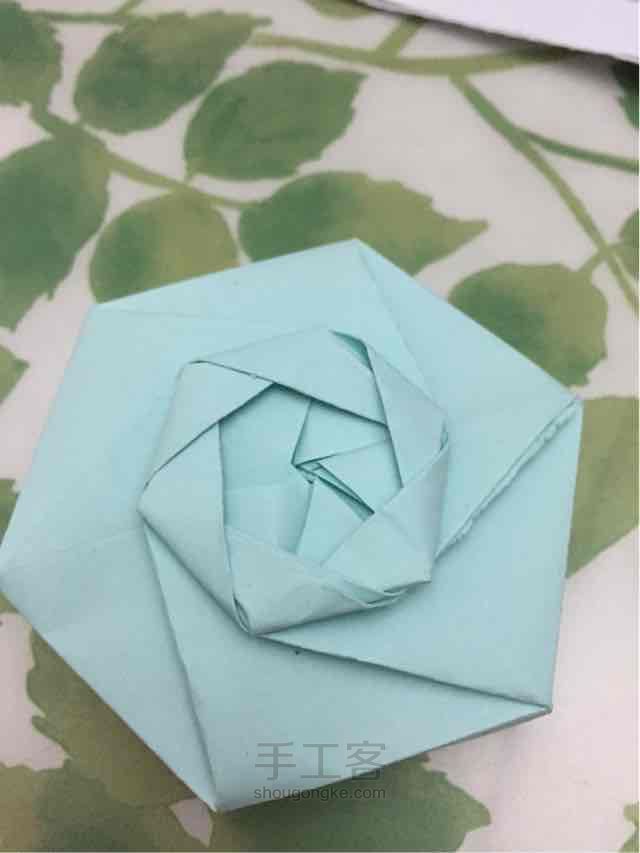 六角螺旋纸盒 纸艺教程 第33步