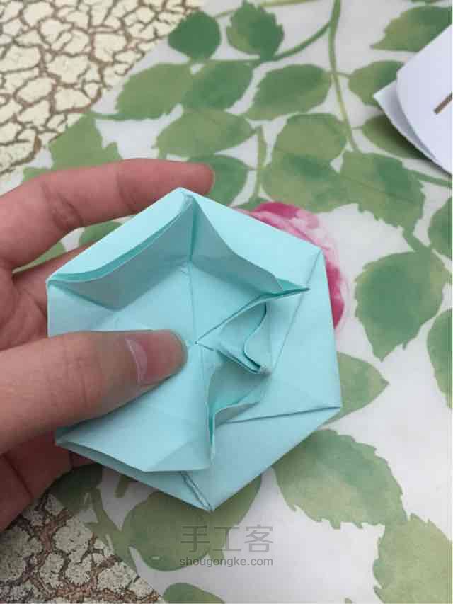 六角螺旋纸盒 纸艺教程 第30步