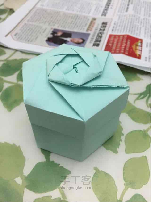 六角螺旋纸盒 纸艺教程 第34步
