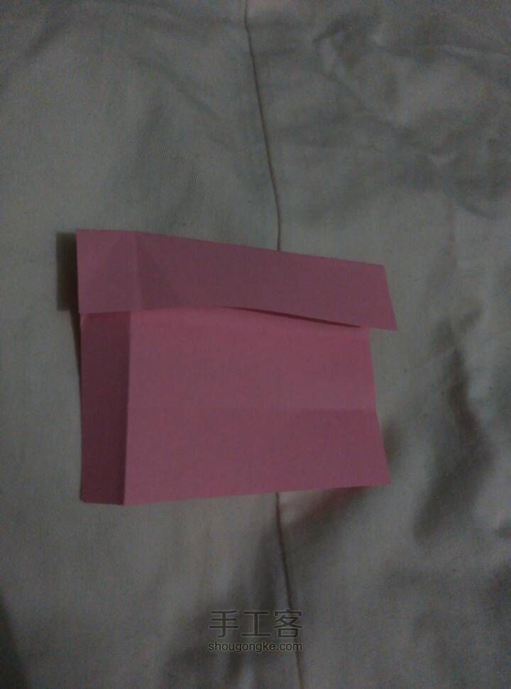 六角星纸盒折法，这样就简单多了，看了就会 第4步