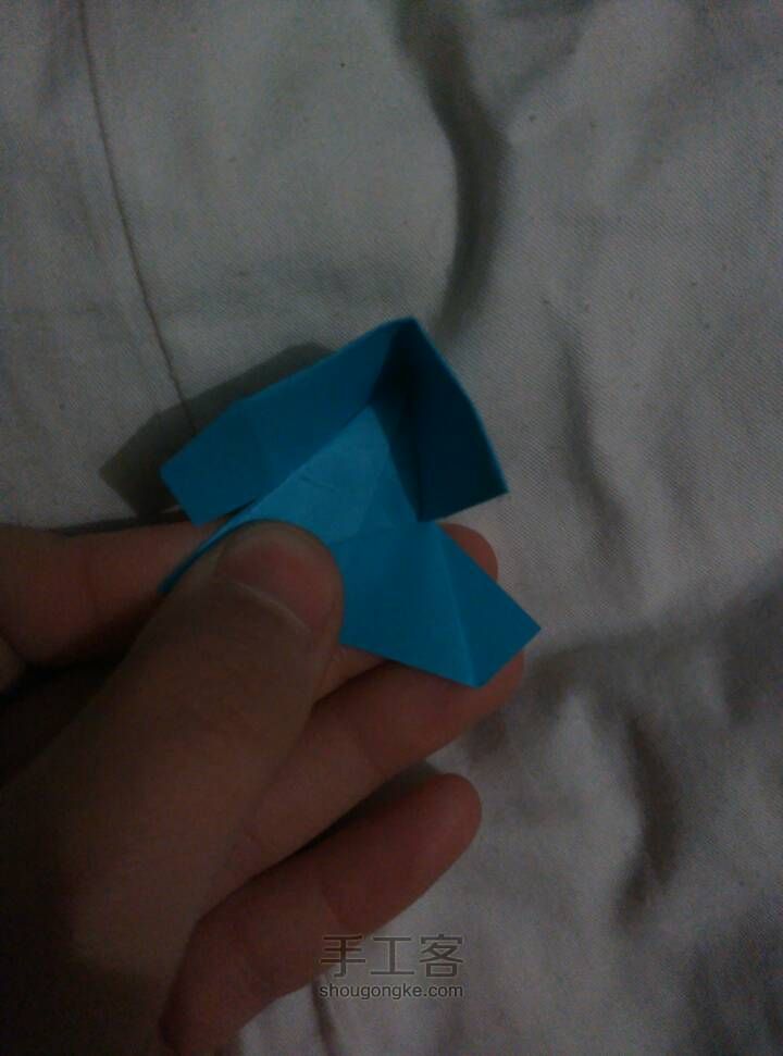 六角星纸盒折法，这样就简单多了，看了就会 第17步