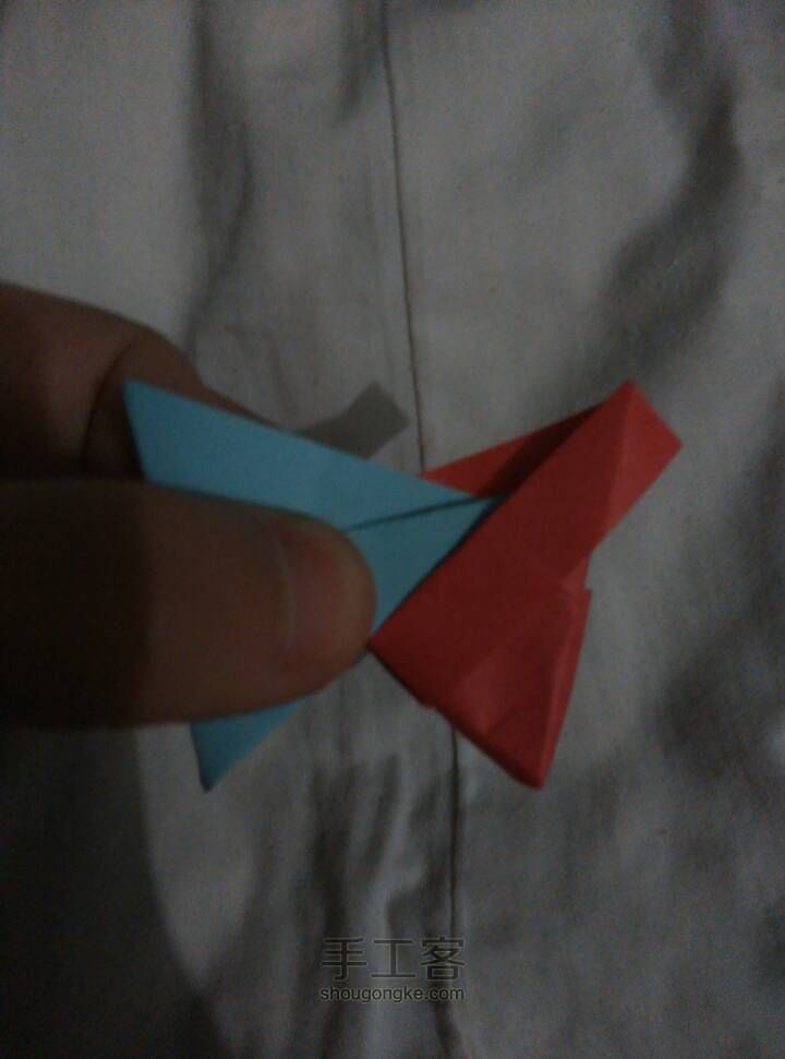 六角星纸盒折法，这样就简单多了，看了就会 第20步